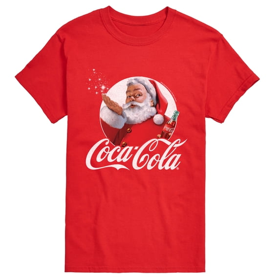 Coca-Cola - Santa Kisses Men's Short Sleeve Graphic T-Shirt