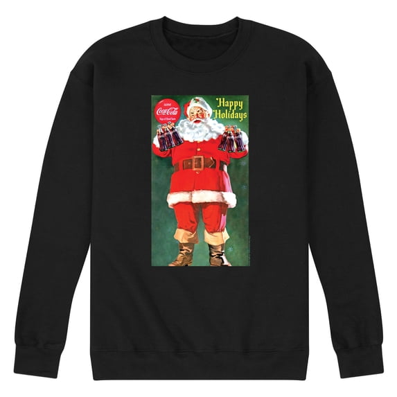 Coca-Cola - Santa with Coke Bottles Men's Graphic Fleece Sweatshirt