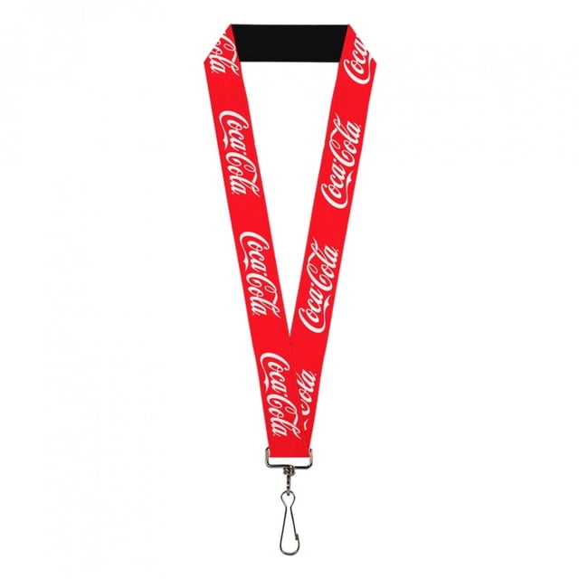 Coca Cola Script Red The Coca-Cola Company Lanyard, Coca Cola Script Logo Red White, Elastic ...