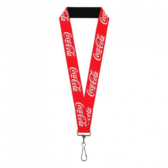The Coca-Cola Company Lanyard, Coca Cola Script Logo Red White, Elastic