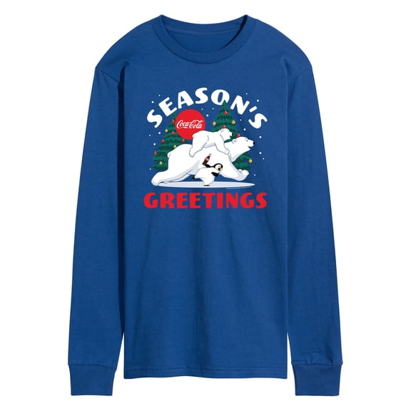 Coca-Cola - Season's Greetings Polar Bears - Men's Long Sleeve Graphic T-shirt