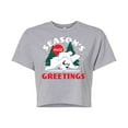 thumbnail image 1 of Coca-Cola - Seasons Greetings Polar Bears - Juniors Cropped Cotton Blend T-Shirt, 1 of 5