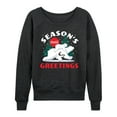thumbnail image 1 of Coca-Cola - Seasons Greetings Polar Bears - Women's French Terry Long Sleeve Pullover, 1 of 5