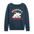 thumbnail image 1 of Coca-Cola - Seasons Greetings Polar Bears - Women's French Terry Long Sleeve Pullover, 1 of 5