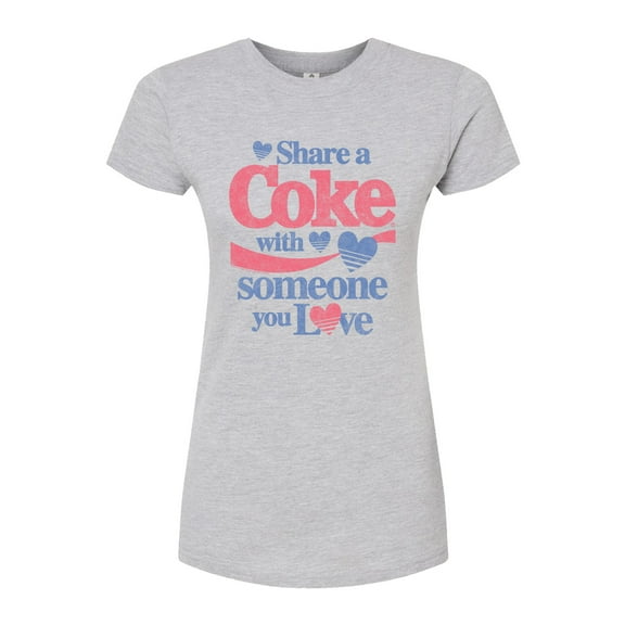 Coca-Cola - Share a Coke Hearts - Juniors Fitted Graphic T-Shirt