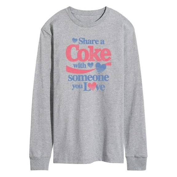 Coca-Cola - Share a Coke Hearts - Men's Long Sleeve Graphic T-Shirt