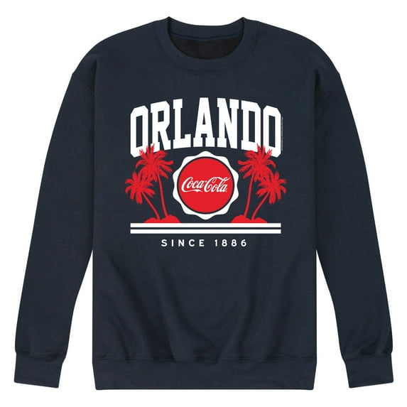 Coca-Cola - Since 1886 - Orlando & Palm Trees - Men's Crew Neck Fleece Pullover