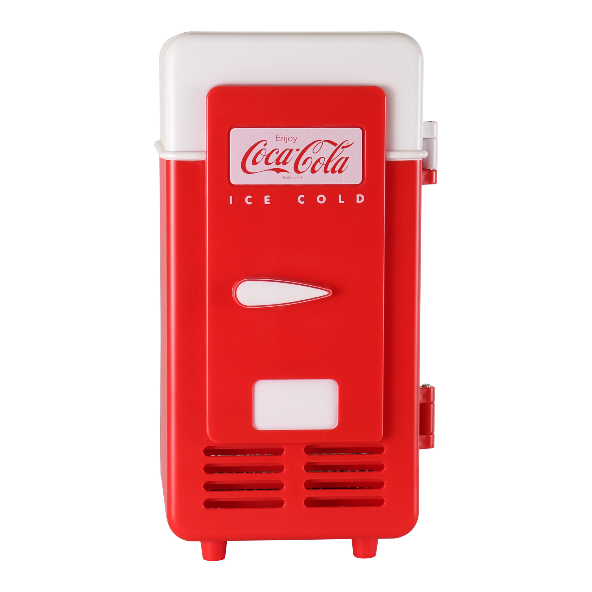 Coca-Cola Single Can Cooler, Red, USB Powered Retro One Can Mini Fridge, Thermoelectric Cooler for Desk, Home, Office, Dorm, Unique Gift for Students or Office Workers - image 1 of 5