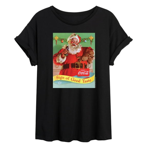 Coca-Cola - Sip Of Good Taste Vintage Coca Cola Santa - Juniors Ideal Flowy Muscle T-Shirt
