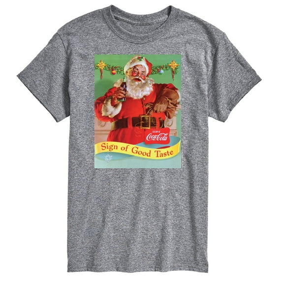 Coca-Cola - Sip Of Good Taste Vintage Coca Cola Santa - Men's Short Sleeve Graphic T-Shirt