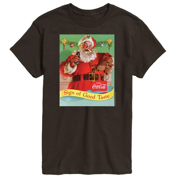 Coca-Cola - Sip Of Good Taste Vintage Coca Cola Santa - Men's Short Sleeve Graphic T-Shirt