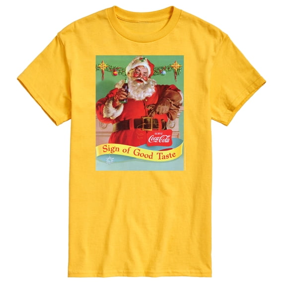 Coca-Cola - Sip Of Good Taste Vintage Coca Cola Santa - Men's Short Sleeve Graphic T-Shirt