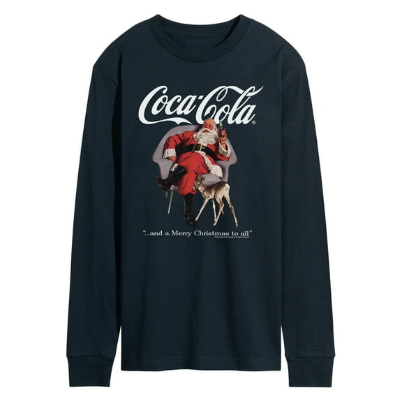 Coca-Cola - Sitting Santa - Men's Long Sleeve Graphic T-shirt