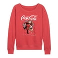 thumbnail image 1 of Coca-Cola - Sitting Santa - Women's French Terry Long Sleeve Pullover, 1 of 3