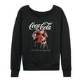 thumbnail image 1 of Coca-Cola - Sitting Santa - Women's French Terry Long Sleeve Pullover, 1 of 4