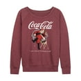 thumbnail image 1 of Coca-Cola - Sitting Santa - Women's French Terry Long Sleeve Pullover, 1 of 4