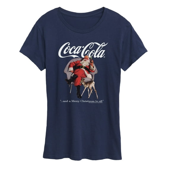 Coca-Cola - Sitting Santa - Women's Short Sleeve Graphic T-Shirt