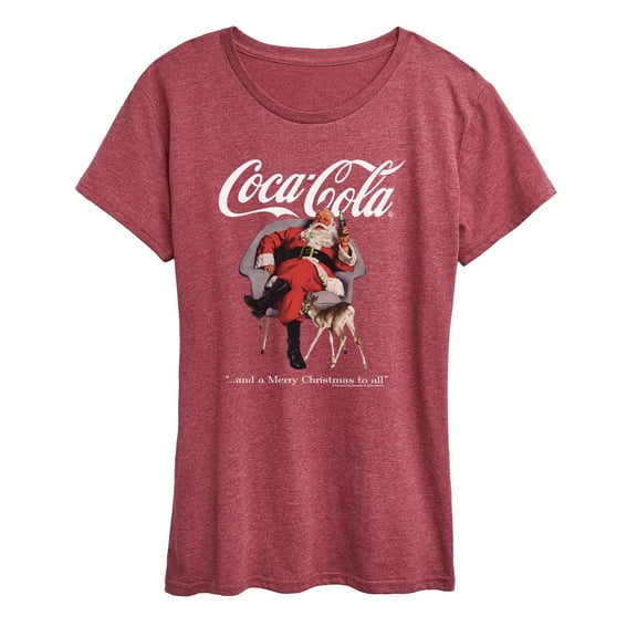 Coca-Cola - Sitting Santa - Women's Short Sleeve Graphic T-Shirt