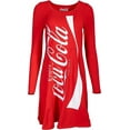 thumbnail image 1 of Coca Cola Skater Dress Halloween Costume Womens Red Coke Cosplay for Parties, 1 of 5