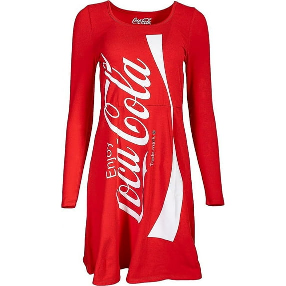 Coca Cola Skater Dress Halloween Costume Womens Red Coke Cosplay for Parties