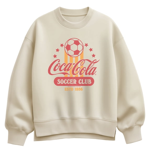 Coca-Cola - Soccer Club Women's Oversized Fleece Crew Sweatshirt