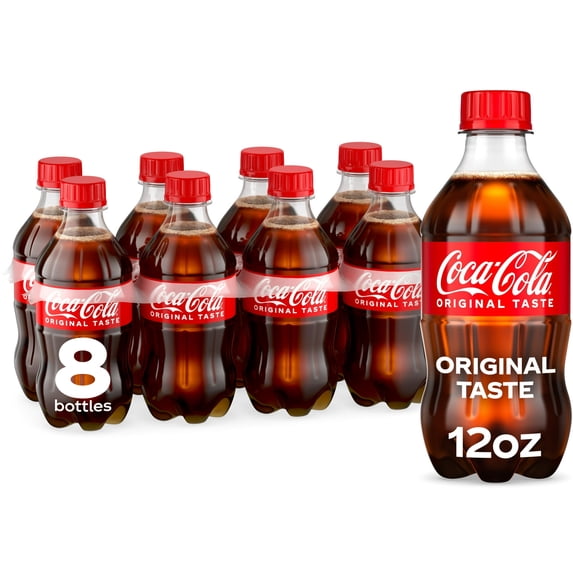 Coca-Cola Soda Pop Bottles, 12 fl oz, 8 Pack