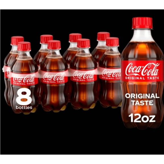 Coca-Cola Soda Pop Bottles, 12 fl oz, 8 Pack
