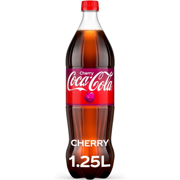 Coca-Cola Cherry Soda Pop Bottle, 1.25 Liters