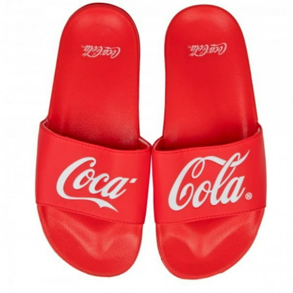 Coca-Cola Split Print Flip Flop Slides-Size 8