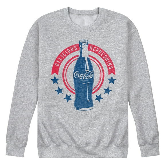 Coca-Cola - Stars Delicious Refreshing - Men's Crew Neck Fleece Pullover