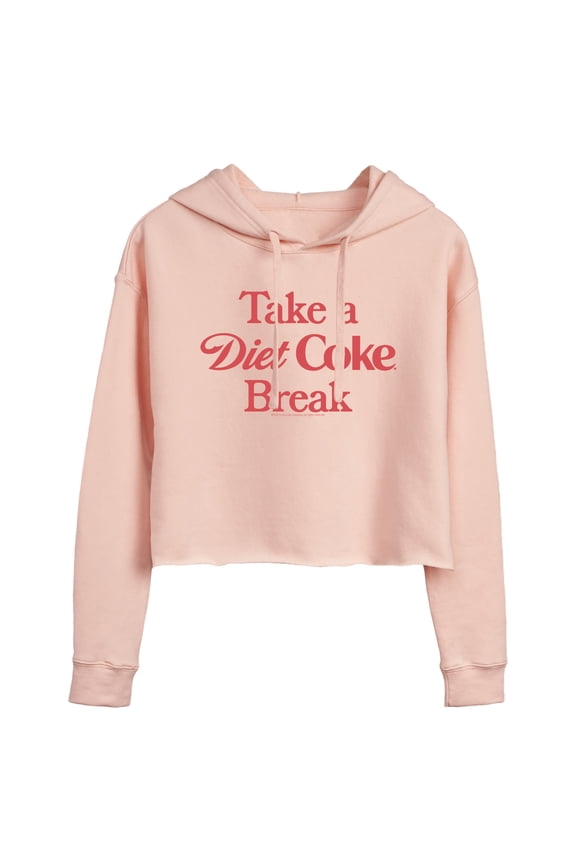 - Take Diet Coke Break Cropped Graphic Hoodie