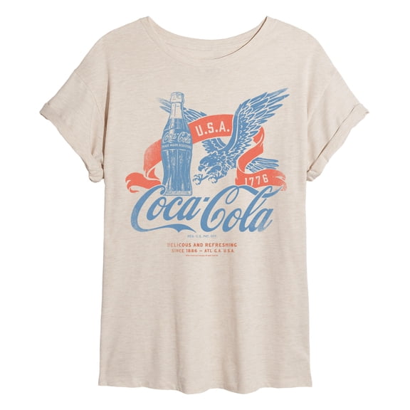 Coca-Cola - USA Eagle Coke - Women's Oversized Graphic T-Shirt
