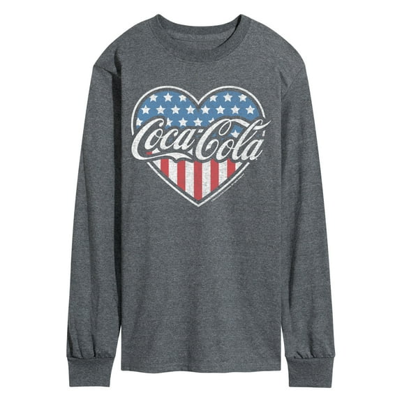 Coca-Cola - USA Heart - Men's Long Sleeve Graphic T-Shirt
