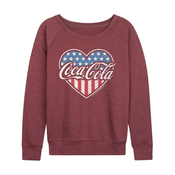 Coca-Cola - USA Heart - Women's French Terry Pullover Sweatshirt