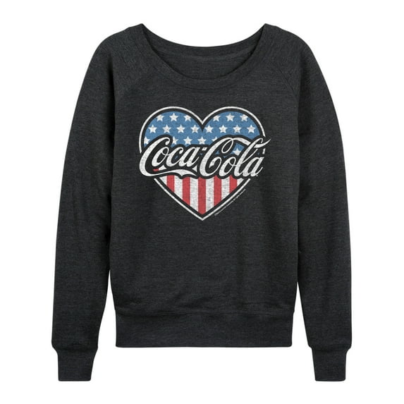 Coca-Cola - USA Heart - Women's French Terry Pullover Sweatshirt