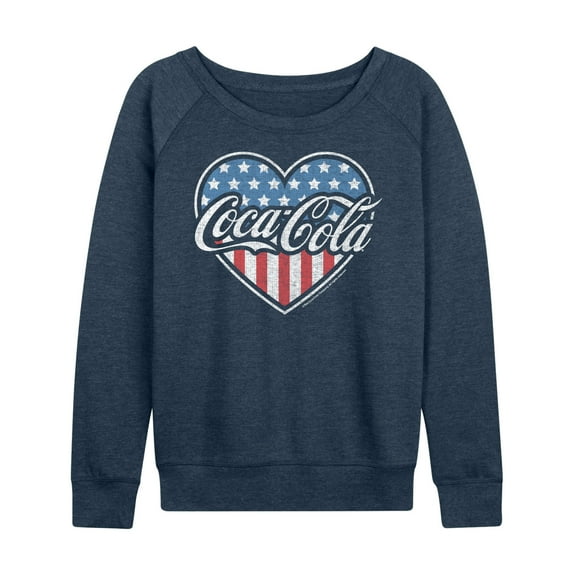Coca-Cola - USA Heart - Women's French Terry Pullover Sweatshirt