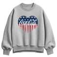 thumbnail image 1 of Coca-Cola - USA Heart Oversized Fleece Crew Sweatshirt, 1 of 2