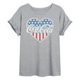 thumbnail image 1 of Coca-Cola - USA Heart - Women's Oversized Graphic T-Shirt, 1 of 4