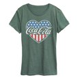 thumbnail image 1 of Coca-Cola - USA Heart - Women's Short Sleeve Graphic T-Shirt, 1 of 4