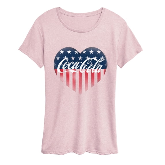 Coca-Cola - USA Heart - Women's Short Sleeve Graphic T-Shirt