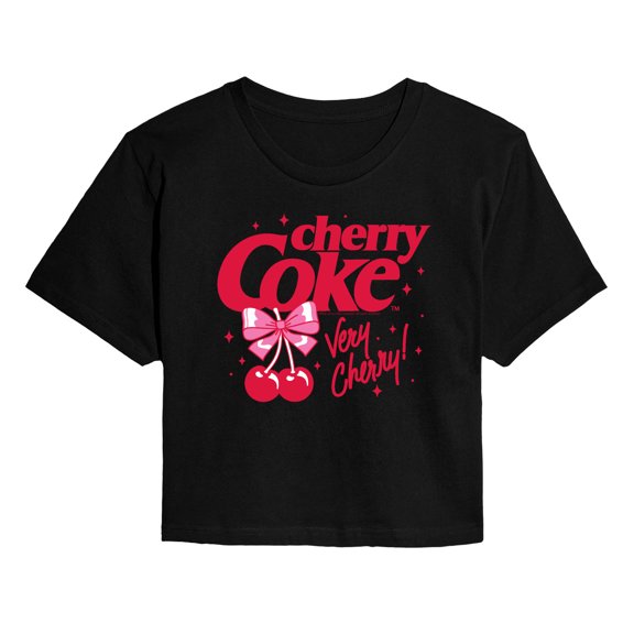 Coca-Cola - Very Cherry Coke - Juniors Cropped Graphic T-Shirt