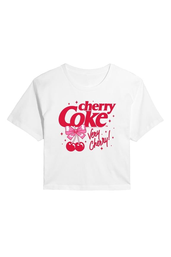 - Very Cherry Coke - Juniors Cropped Graphic T-Shirt
