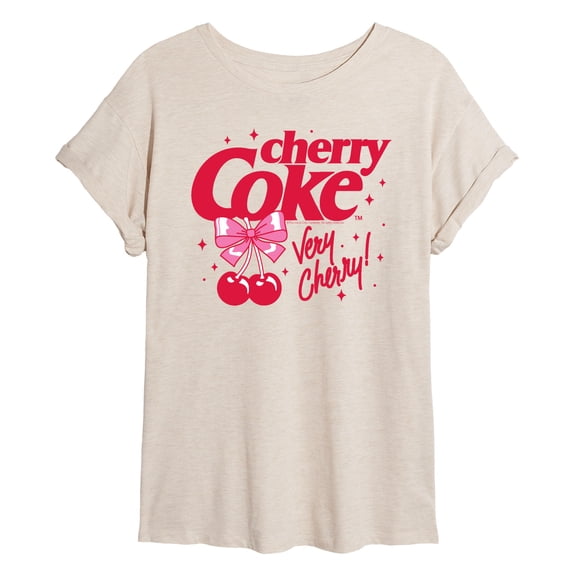 Coca-Cola - Very Cherry Coke - Juniors Oversized Graphic T-Shirt