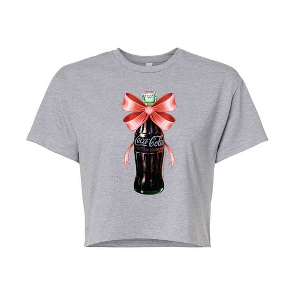 Coca-Cola - Vintage Coquette Coke Bottle - Junior's Cropped T-Shirt