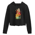 thumbnail image 1 of Coca-Cola - Vintage Santa Gift For Thirst - Juniors Cropped Long Sleeve Fleece Hoodie, 1 of 4