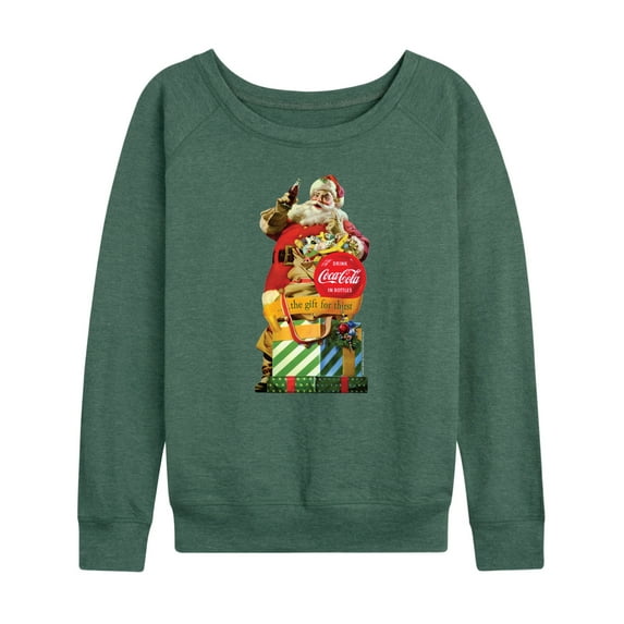 Coca-Cola - Vintage Santa Gift For Thirst - Women's French Terry Long Sleeve Pullover