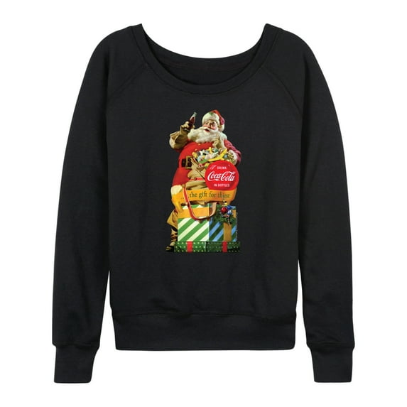 Coca-Cola - Vintage Santa Gift For Thirst - Women's French Terry Long Sleeve Pullover