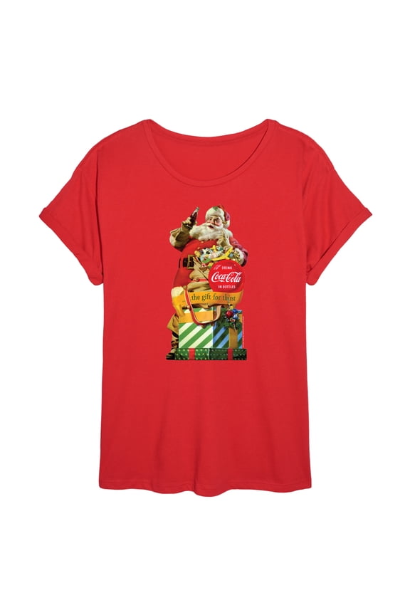 - Vintage Santa Gift For Thirst - Women's Oversized Graphic T-Shirt