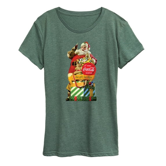 Coca-Cola - Vintage Santa Gift For Thirst - Women's Short Sleeve Graphic T-Shirt