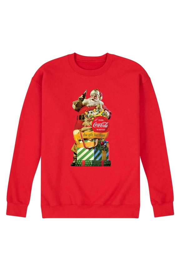 - Vintage Santa Gift for Thirst - Men's Long Sleeve Crew Fleece Sweatshirt